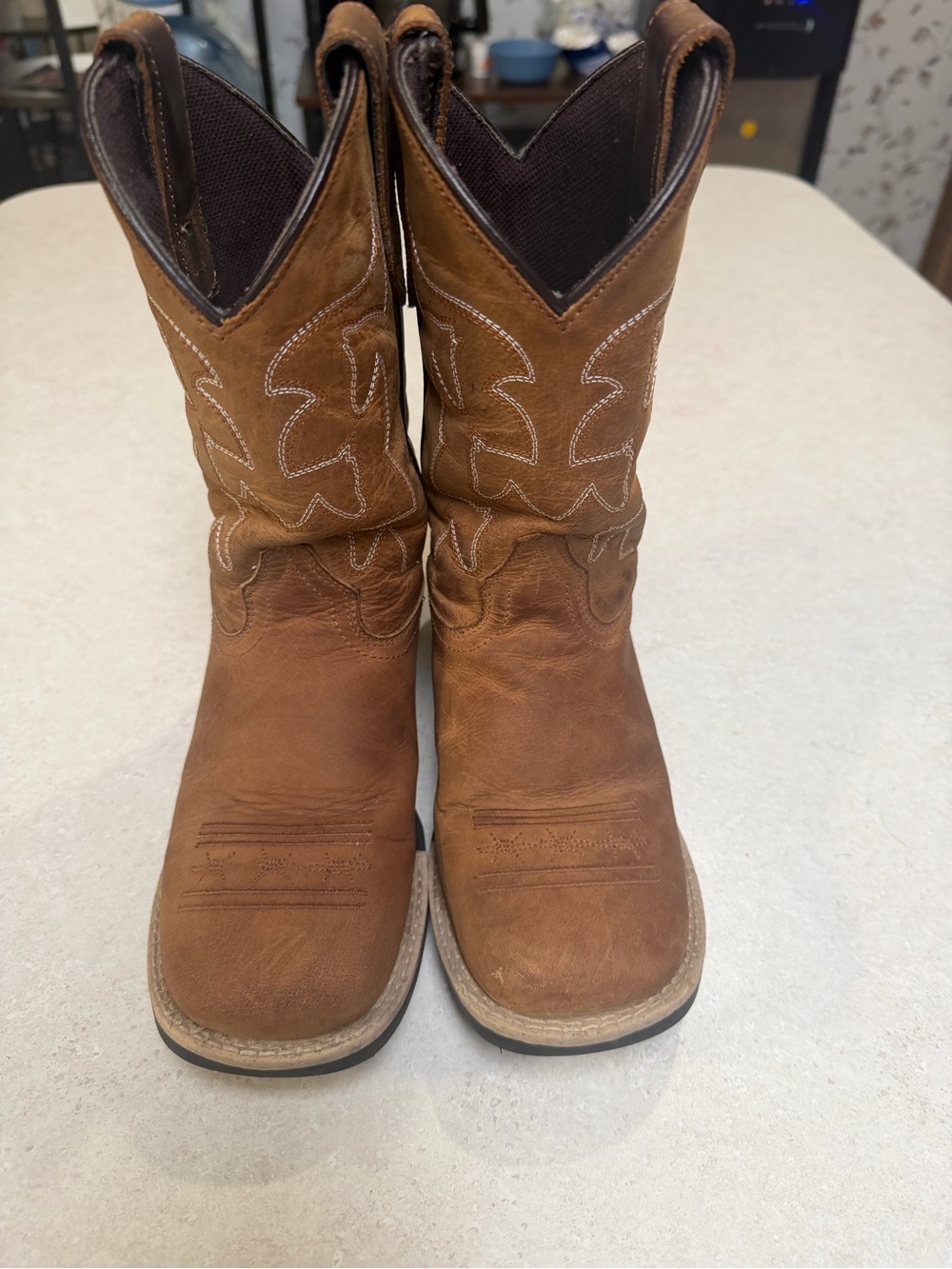 Roper Kids Tan Brown Western Pull-On Boots